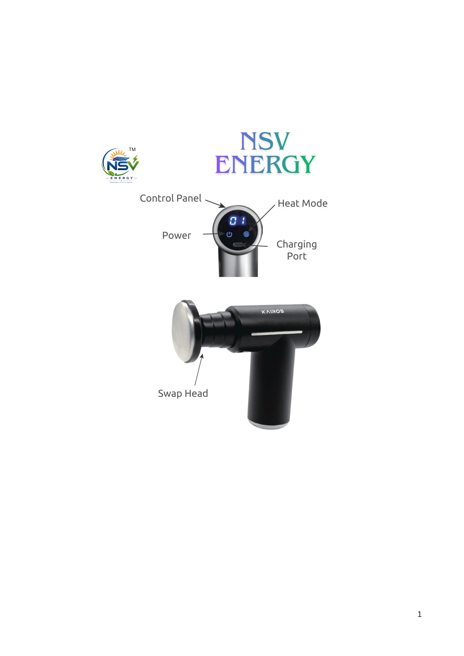 NSV Therma Relief Gun-Mini Muscle Massage Gun with Hot & Cold Therapy